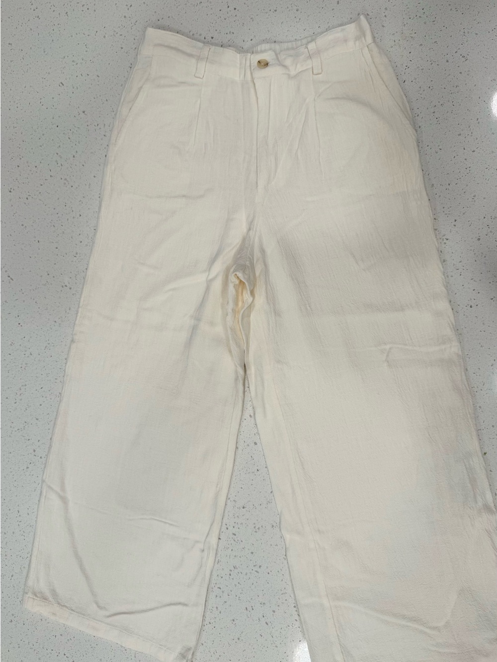 Women’s Z Supply Cream Relaxed Waistband Pants, classic Chic